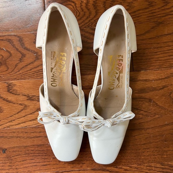 Salvatore Ferragamo Shoes - White Salvatore Ferragamo Shoes 5.5